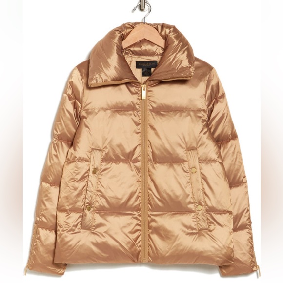 Donna Karan Gold Puffer Jacket - Picture 3 of 7